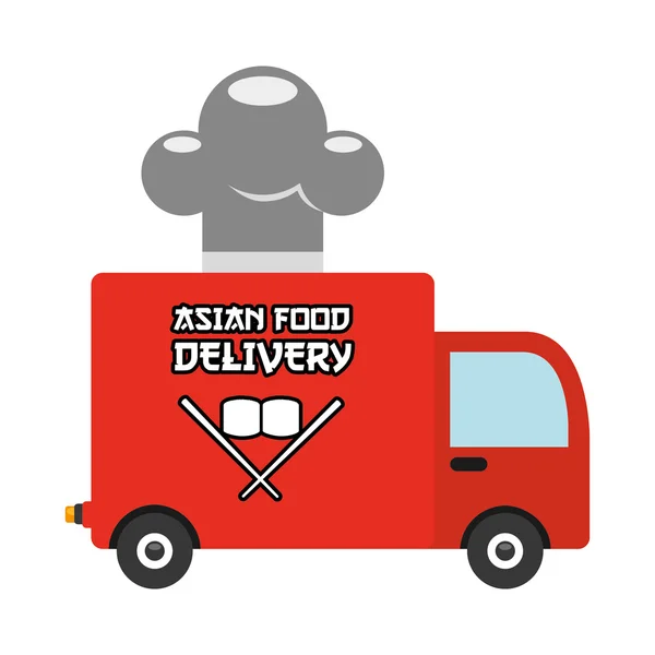 Asiatisk mat leverans — Stock vektor