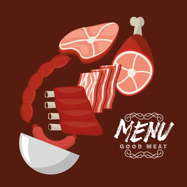 Menu de viande — Image vectorielle