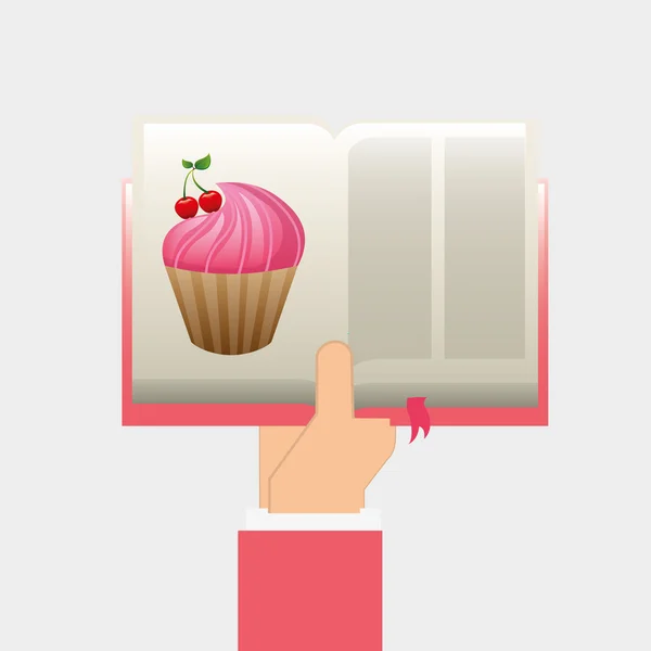 Cupcake Rezeptbuch — Stockvektor