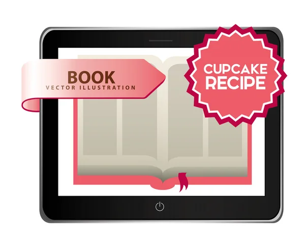 Libro de recetas de cupcake — Archivo Imágenes Vectoriales