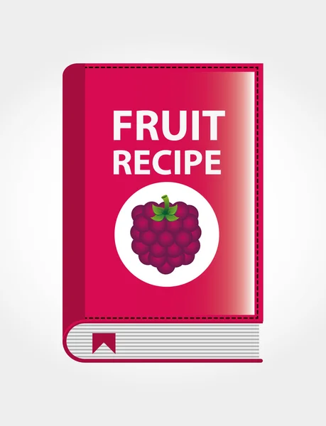 Fruit recipe book — Stock Vector