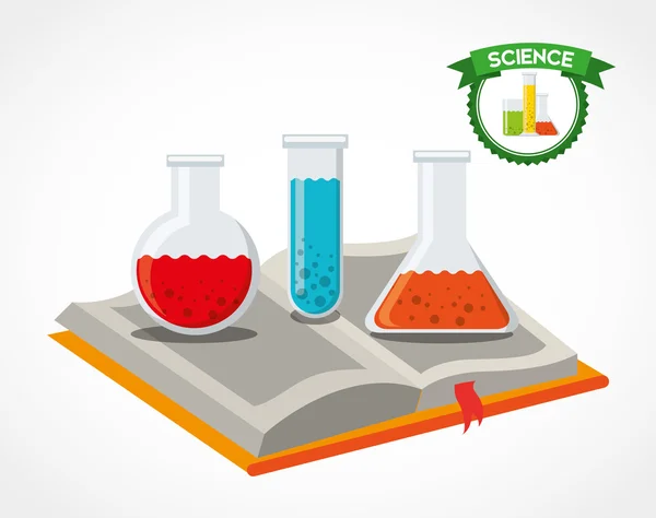 Libro de ciencias — Vector de stock