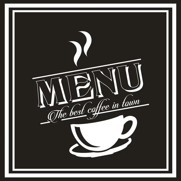 Menu bom café — Vetor de Stock