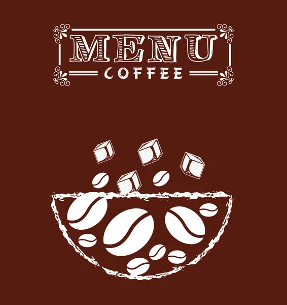 Menu bom café — Vetor de Stock