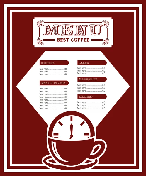 Menú buen café — Archivo Imágenes Vectoriales