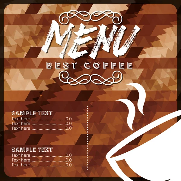 Menu bom café — Vetor de Stock