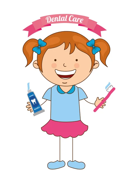 Dzieci opieka stomatologiczna — Wektor stockowy