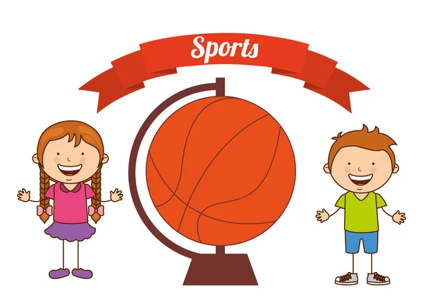 Deportes para niños — Archivo Imágenes Vectoriales