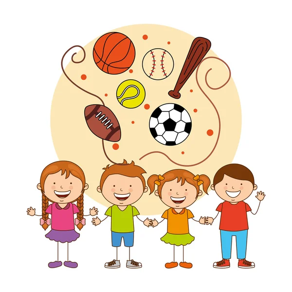 Çocuk sporları — Stok Vektör