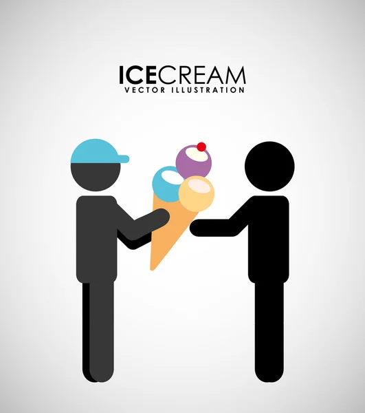 Delicious ice cream — Stock Vector