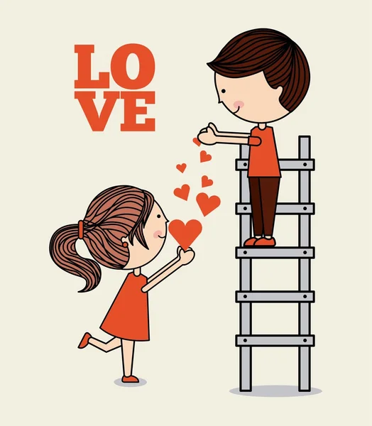 Tarjeta de amor — Vector de stock