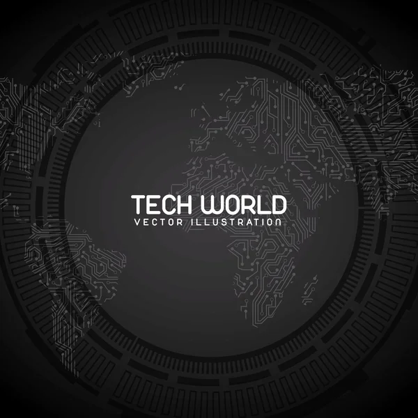 Mundo da tecnologia — Vetor de Stock