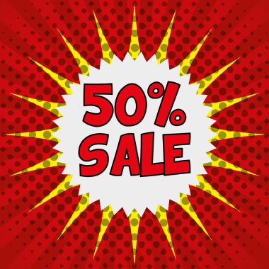 Pop art ve komik kabarcıklar renkli