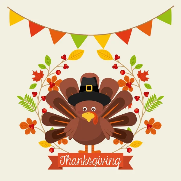 Happy thanksgiving day design — Stock vektor