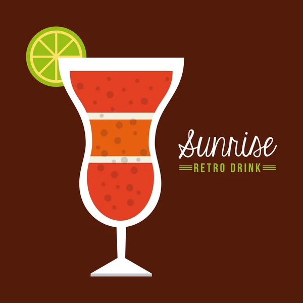 Bebidas retro — Vector de stock