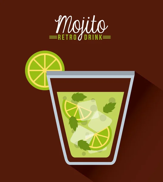 Bebidas retro — Vector de stock