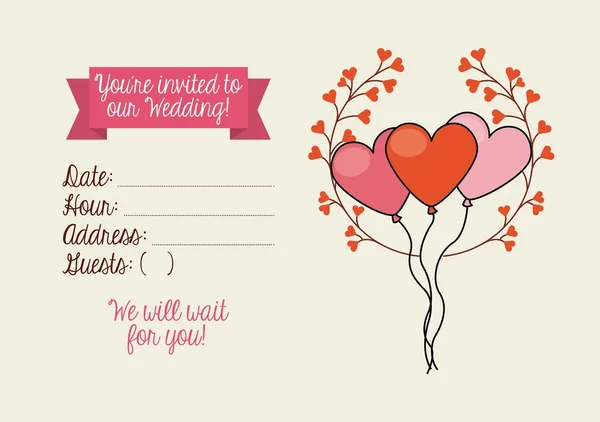 Tarjeta de invitación — Vector de stock