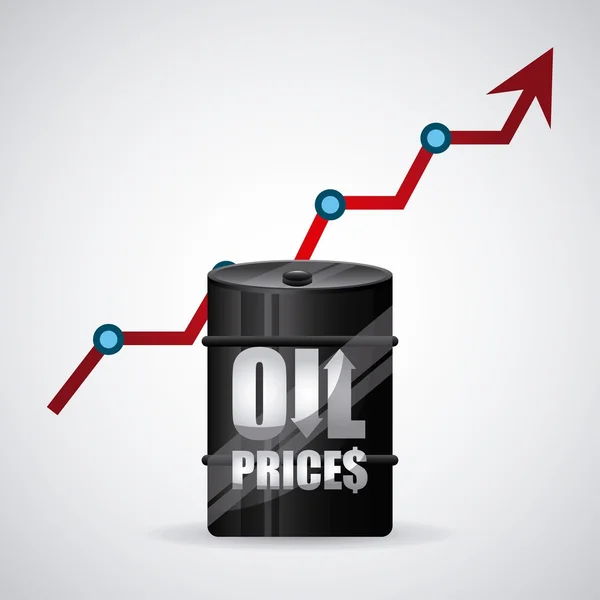 Precios del petróleo — Vector de stock