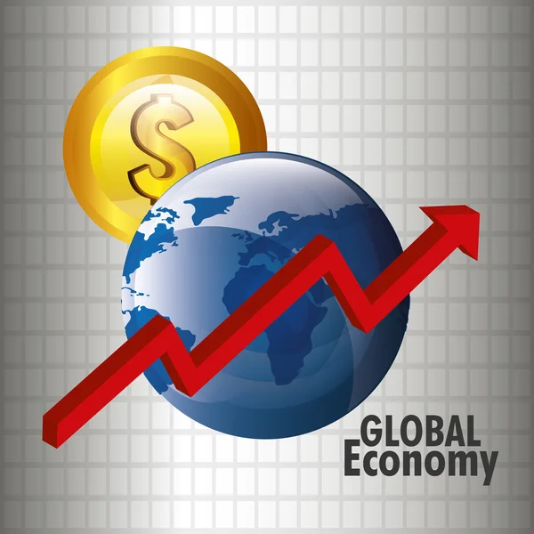 Globala marknaden och börsen — Stock vektor