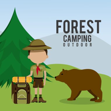 Kamp seyahat ve tatil.