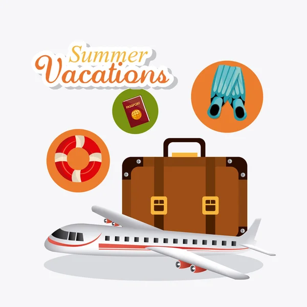 Été, vacances et voyages — Image vectorielle