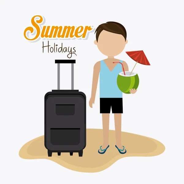 Diseño de verano y viajes — Vector de stock