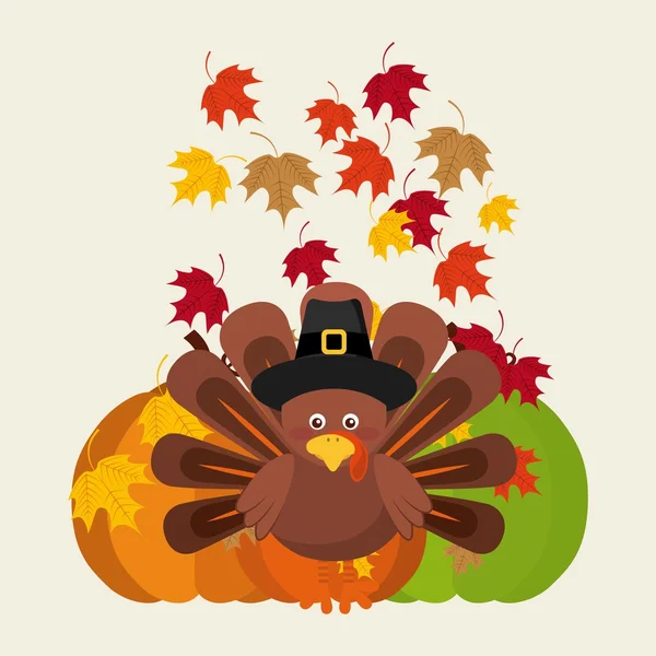 Joyeux Thanksgiving design — Image vectorielle
