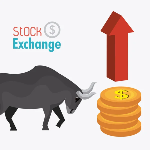 Bolsa de valores — Vetor de Stock