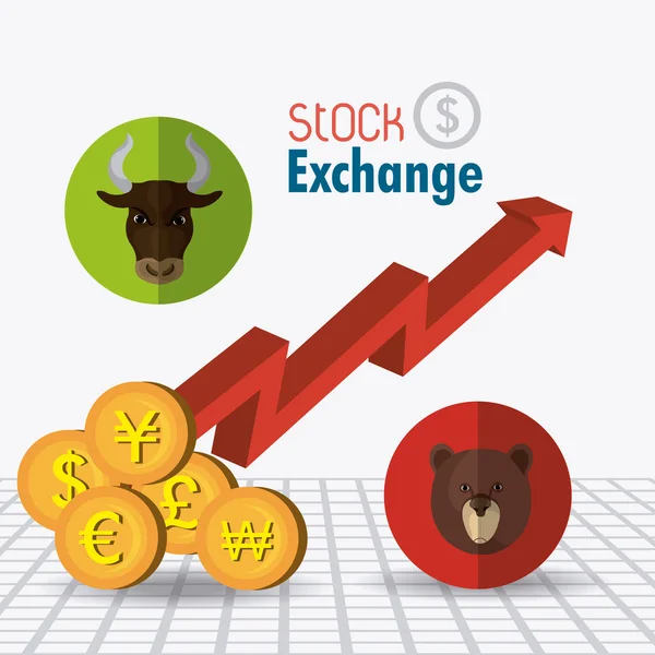 Zakelijke stock exchange — Stockvector