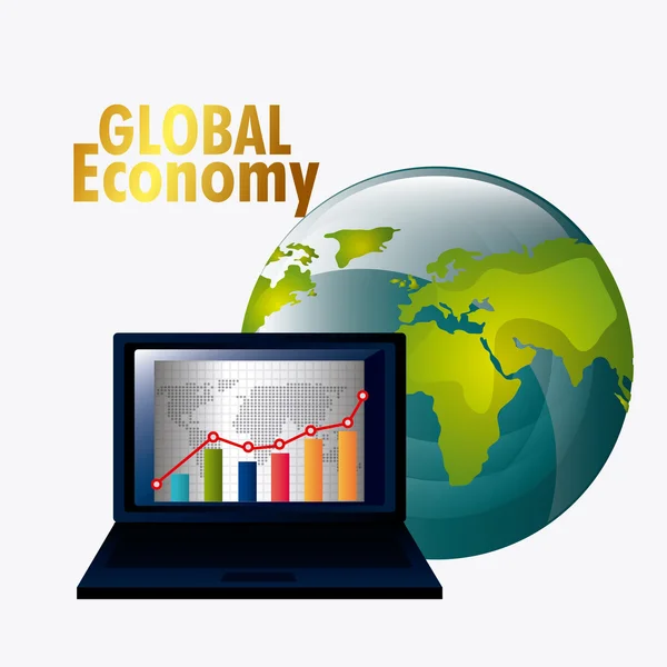 Concepção da economia global . —  Vetores de Stock