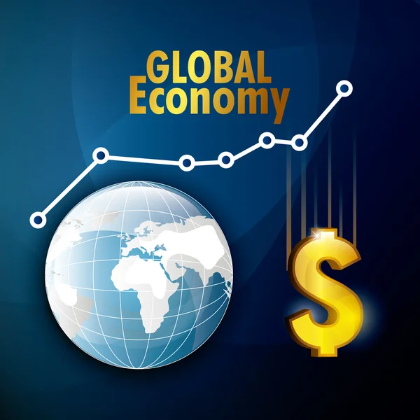 Diseño de economía global . — Vector de stock