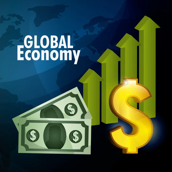 Diseño de economía global . — Vector de stock