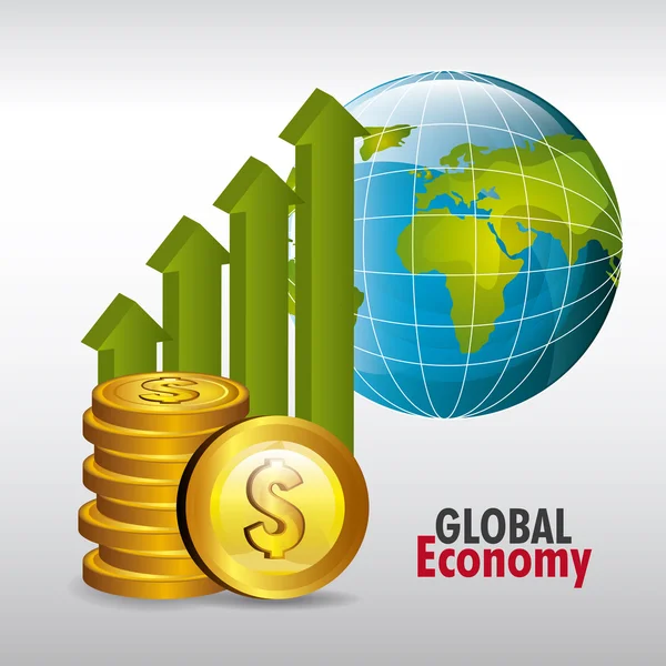 Diseño de economía global . — Vector de stock