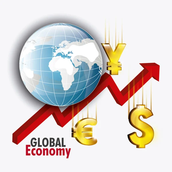 Diseño de economía global . — Vector de stock