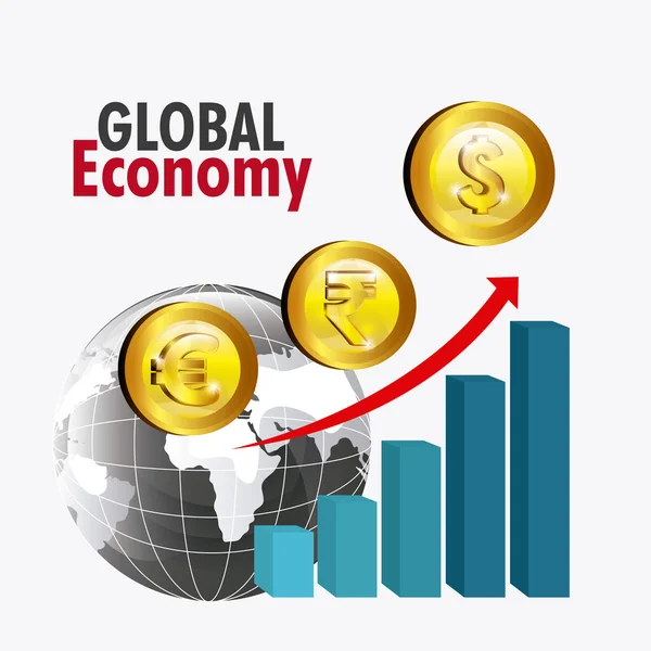 Diseño de economía global . — Vector de stock