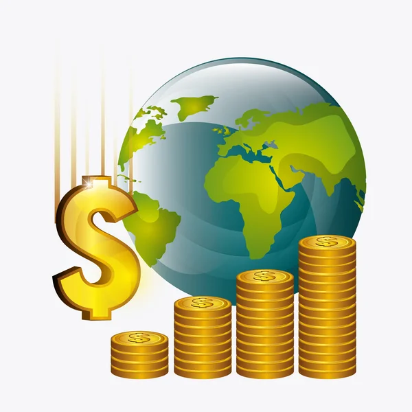 Diseño de economía global . — Vector de stock