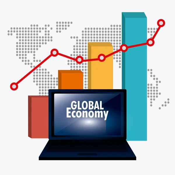 Wereldeconomie ontwerp. — Stockvector