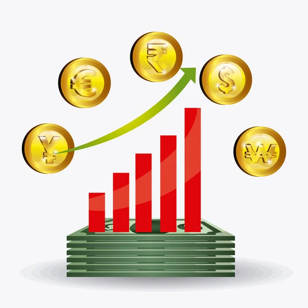 Progettazione dell'economia globale . — Vettoriale Stock