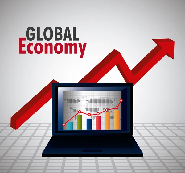 Globális gazdaság kialakítása. — Stock Vector