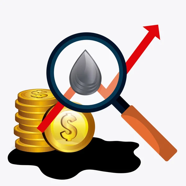 Indústria de preços do petróleo — Vetor de Stock
