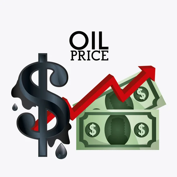 Industria de precios del petróleo — Vector de stock