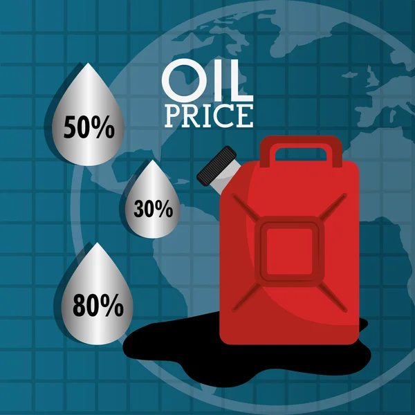 Oil prices industry — Stock Vector