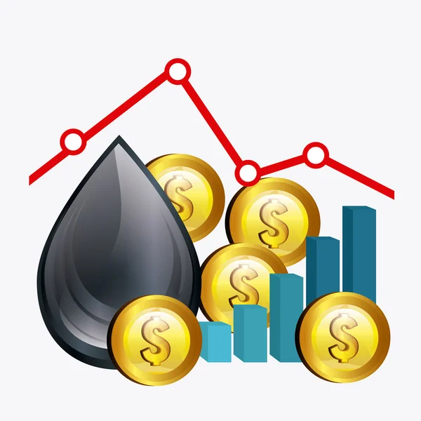 Petrol fiyatları sanayi — Stok Vektör