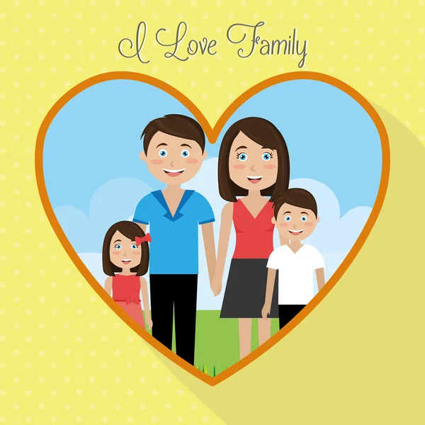 Design familial et familial — Image vectorielle