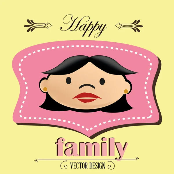 Design familial et familial — Image vectorielle