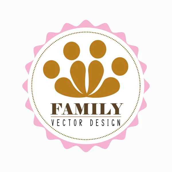 Familie en home design — Stockvector