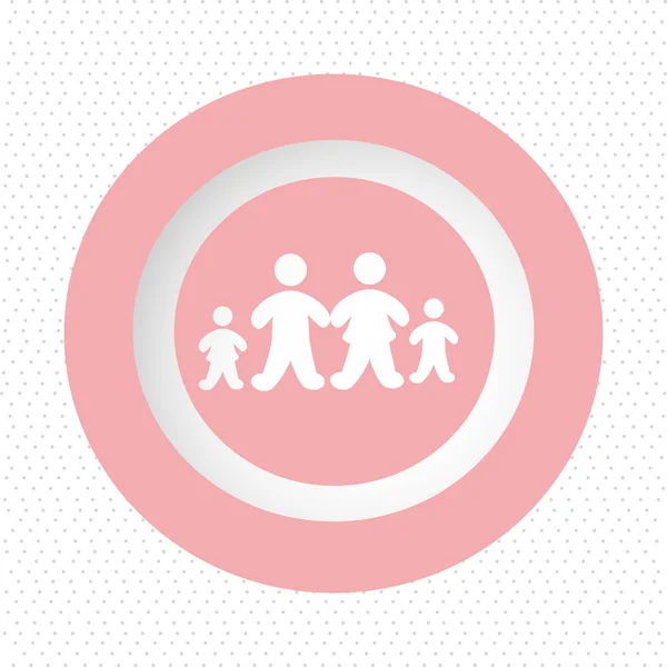 Design familial et familial — Image vectorielle
