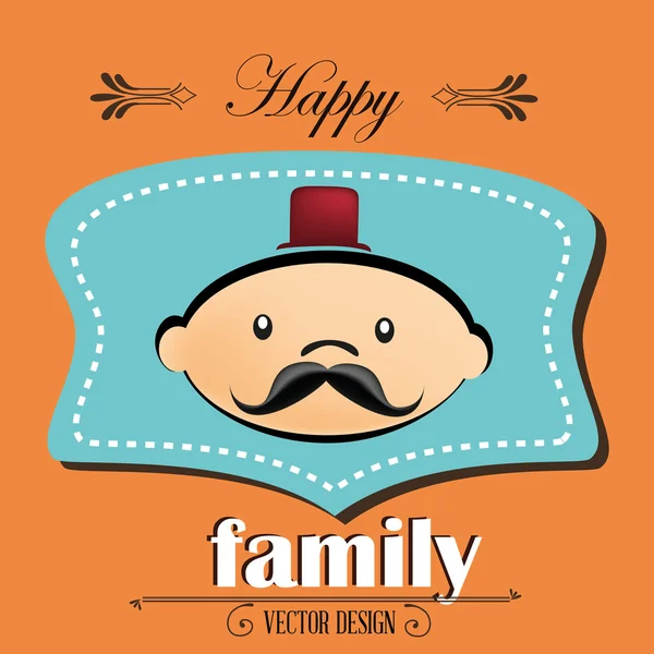 Design familial et familial — Image vectorielle