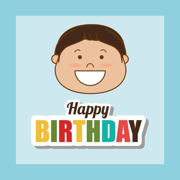 Happy birthday card design. — Stock Vector