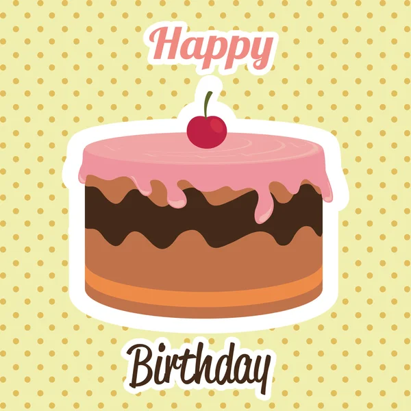 Tillykke med fødselsdagen kort design. – Stock-vektor
